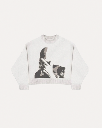HIDDEN FACE KNIT SWEATER
